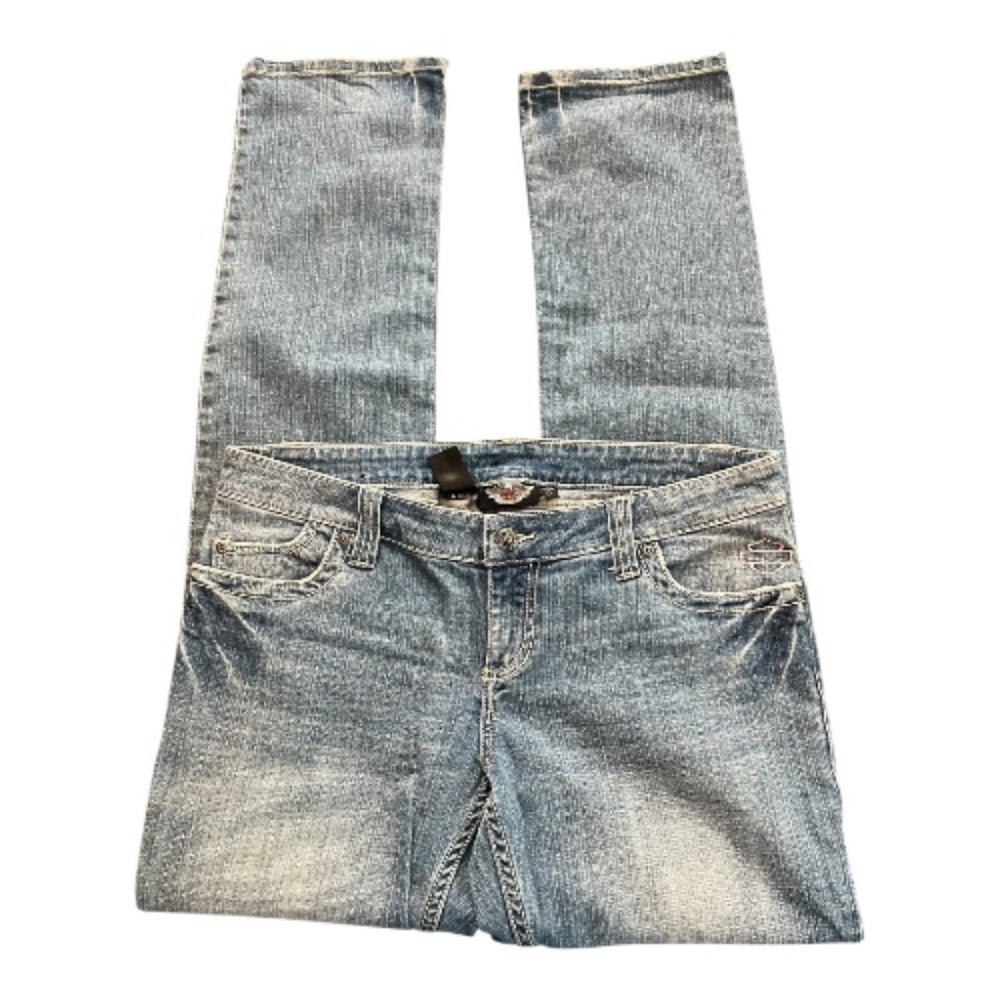 EUC Harley Davidson women’s embellished embroidered pocket jeans | size 10L - Picture 6 of 10